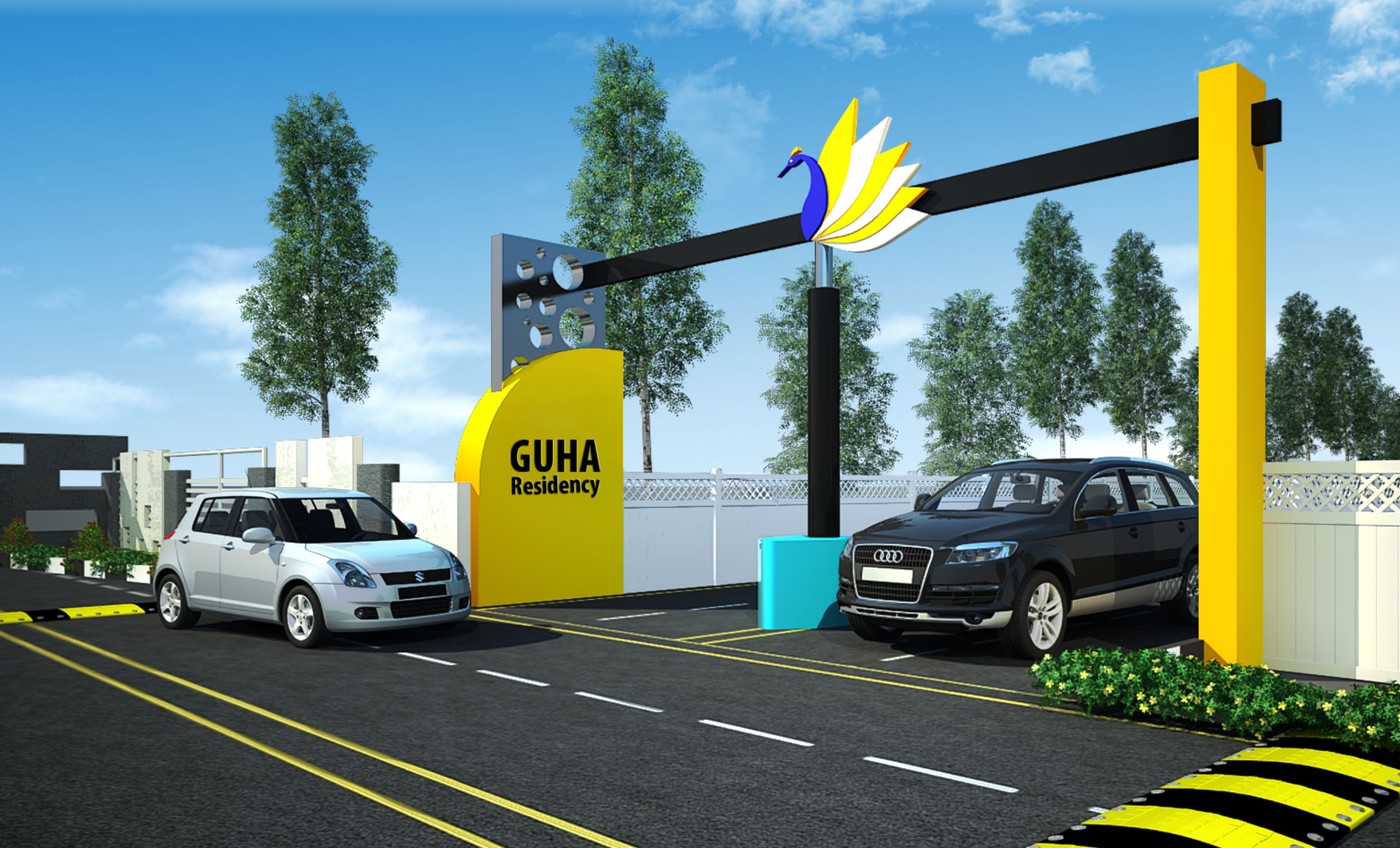 GUHA Palace - Completed residential building complex with modern architecture, well-maintained exteriors, and landscaped surroundings in Athipalayam, Coimbatore